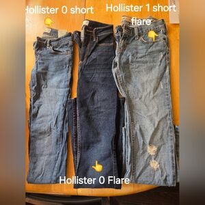Hollister Women's Bootcut Jeans in Light and Dark Blue